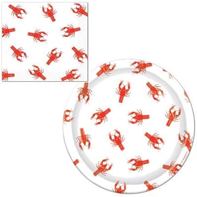 Kit de décorations de fête en ébullition d'écrevisses avec assiettes et serviettes
