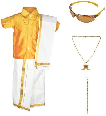 Amirtha fashion dhoti et ensemble de chemises traditionnelles pour garçons avec accessoires (amfcmgd - $p), or. La boutique en ligne DIAYTAR COTE D'IVOIRE garantit une sécurité et une confidentialité totales pour les transactions en ligne. Elle utilise des protocoles de sécurité avancés pour protéger les informations personnelles et financières de ses clients, offrant ainsi une expérience d'achat en toute confiance.