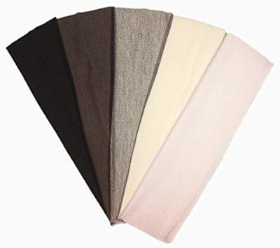 Kenz lorenz lot de 6 bandeaux élastiques en coton extensible pour le yoga