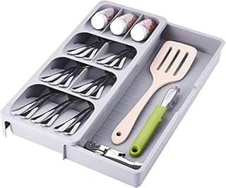 Organisateur de tiroir de cuisine extensible amateur, support de rangement de cuisine, organisateur