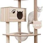 Grand arbre à chat, lit pour chat à plusieurs niveaux avec griffoir