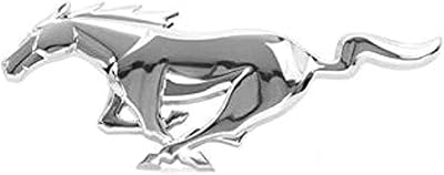 Autocollant emblème de garde-boue mustang running horse (argent)