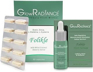 Pack combiné de capsules glow radiance folikle et de sérum capillaire