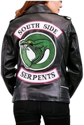 Veste aks mode brando ss pour femme, veste en simili cuir southside snake