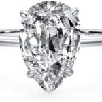 Bague de mariage plaquée or blanc 18 carats avec halo en forme