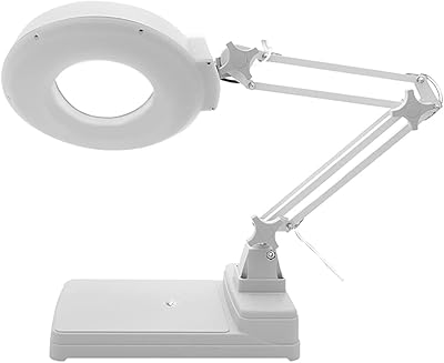 Lampe de bureau grossissante gluckluz 30 led avec lentille grossissante 10x avec objectif