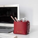 Boîte de rangement de bureau pliable en cuir fotrsta, conteneurs de rangement