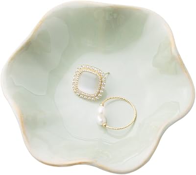 Plat à bijoux en céramique, plateau à bibelots en céramique, petit porte-bague, bol