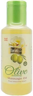 Huile de massage d'olive mariati, aromathérapie plus vitamines a, e pour le visage
