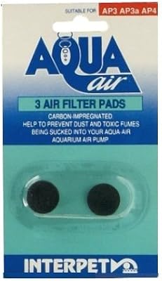 Tampons de filtre à air interpet pour pompes à air aqua ap3/ap3a