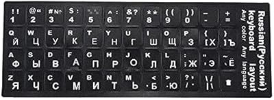 Autocollant pour clavier anglais et russe soldottm, résistant à la poussière et à