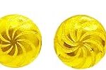 Boucles d'oreilles en or 18 carats, moyennes, or jaune, sans pierres précieuses