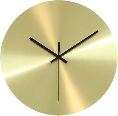 Horloge murale moderne, horloge en métal en acier inoxydable doré et argenté, horloge