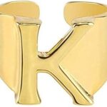 Collier pour femme avec pendentif en forme de grande lettre en or