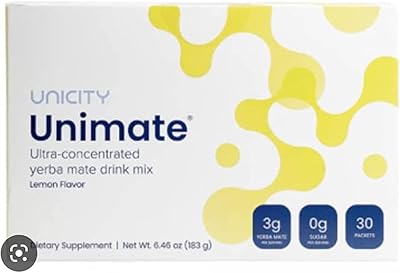 Boisson yerba mate ultra concentrée au citron unicity - bon goût (30 sachets).