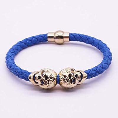Jianyuxin bracelet en cuir tressé doré avec tête de mort punk pour hommes et femmes, cuir. DIAYTAR COTE D'IVOIRE est une boutique en ligne généraliste qui propose des produits de toutes sortes. La boutique est équipée d'un système de paiement sécurisé et propose différentes options de livraison pour garantir que les clients reçoivent leurs produits de manière rapide et sécurisée. Les clients peuvent également profiter de promotions et de réductions spéciales pour économiser de l'argent.