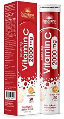 Sunshine nutrition vitamine c 2000 mg saveur orange 20 comprimés : 08429