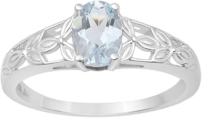 Bague de fiançailles en argent sterling 925 pour femme, motif ovale avec pierres