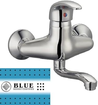 Mixeur évier mural bleu