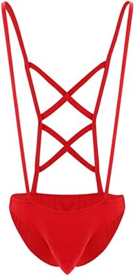 Sous-vêtements sexy pour hommes string rouge avec slip en maille funny sexy mankini