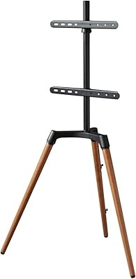 Meuble tv pivotant en bois véritable hama 65 pouces, 118091, noir