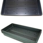 Paquet de 5 plateaux de culture en plastique noir durable