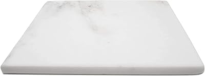 Dalle de marbre blanc naturel artisanal 30 x 30 x 2 cm