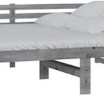 Lit de repos rétractable en bois de pin massif fidaxl pour la maison