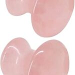 2 pièces planche de guasha en forme de champignon de jade naturel pierre