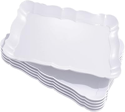 Ensemble de 6 tables de service rectangulaires en plastique blanc 15". DIAYTAR COTE D'IVOIRE, la boutique en ligne généraliste de référence en Côte d'Ivoire, propose plus de 300 000 références pour répondre à tous vos besoins. Avec une gamme variée de produits, vous trouverez tout ce dont vous avez besoin en un seul endroit. La boutique est reconnue pour sa qualité de service et sa fiabilité.