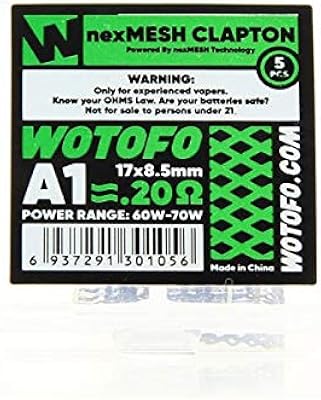 Pack de 5 nexmesh clapton a1 0,2 ohm woofoo. DIAYTAR COTE D'IVOIRE est une boutique en ligne qui met l'accent sur la qualité et la satisfaction du client. Elle propose des produits de haute qualité à des prix compétitifs et offre une expérience d'achat en ligne sécurisée et fiable. Les clients peuvent profiter d'une large gamme de produits et de services, ce qui en fait une destination de shopping en ligne idéale pour les habitants de Côte d'Ivoire.