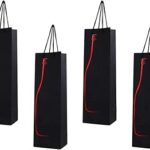 12 pièces sacs en papier cadeau de vin pour bouteille unique sacs-cadeaux