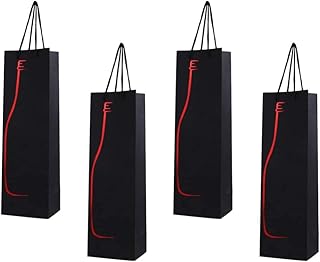 12 pièces sacs en papier cadeau de vin pour bouteille unique sacs-cadeaux