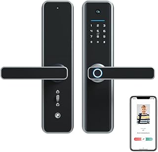 Serrure de porte intelligente yeux de chat, serrure de porte à empreinte digitale