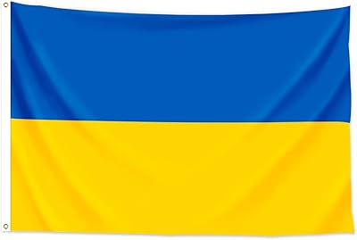 Bannière du drapeau national de l'ukraine 3 x 5 pieds avec deux œillets