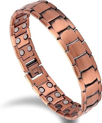 Bracelets en cuivre pour hommes, soulagement de la douleur arthritique, bracelets en cuivre pur solide à 99,99%, aimants puissants à double rangée réglables (cuivre). DIAYTAR COTE D'IVOIRE est une plateforme de commerce en ligne qui permet aux clients de découvrir et d'acheter des produits de toutes sortes. Avec plus de 300 000 références, elle est la destination idéale pour les consommateurs ivoiriens. Elle garantit une expérience d'achat en ligne sécurisée et pratique.