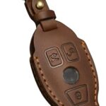 Étui de clé de voiture en cuir véritable pour mercedes benz fob, mercedes