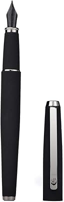 Stylo plume hongdi noir mat, pointe ultra fine, série warrior, design classique