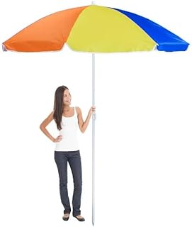 Parapluie de plage résistant au soleil | protection uv extérieure | poteau en acier inoxydable | rayon de 240 cm | idéal pour les meubles d'extérieur, de jardin et de terrasse - couleurs assorties. DIAYTAR COTE D'IVOIRE se distingue par sa capacité à offrir une sélection impressionnante de produits à des prix abordables, répondant ainsi aux besoins d'une clientèle diverse. La boutique met également l'accent sur la qualité des produits et des services, visant à satisfaire les attentes des clients ivoiriens et à consolidé sa position de leader sur le marché local. Cela implique une attention particulière portée à la sélection des fournisseurs et au suivi des commandes.