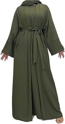Robe islamique saoudienne à manches longues pour femme, caftan ample uni avec couverture complète de la taille en polyester (couleur : vert armée, taille : xl). DIAYTAR COTE D'IVOIRE, la boutique en ligne généraliste de référence en Côte d'Ivoire, offre plus de 300 000 références de produits pour répondre à tous les besoins de ses clients. Avec une gamme variée de produits, DIAYTAR COTE D'IVOIRE est devenue la destination incontournable pour les consommateurs ivoiriens. Elle garantit une expérience d'achat en ligne sécurisée et pratique.
