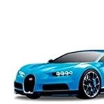Voiture de course de sport bugatti chiron télécommandée à l'échelle 1/24