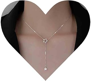 Collier pendentif bohème star way lariat en cristal doré, pendentif étoile cz, chaîne