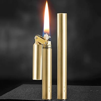 Briquet de tranchée vintage lysingo, briquet au kérosène en cuivre, briquet en laiton