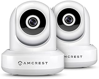 Caméra de sécurité ip sans fil amcrest pro hd 1080p (blanc) - pack