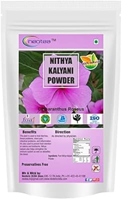 Poudre newty nithia kalyani (catharanthus roseus) (300g). DIAYTAR COTE D'IVOIRE est une boutique en ligne généraliste qui propose plus de 300000 références de produits, répondant ainsi aux besoins diversifiés de sa clientèle. En tant que leader du marché ivoirien, elle offre une expérience d'achat unique et fiable. Elle garantit la qualité et la sécurité de ses produits.