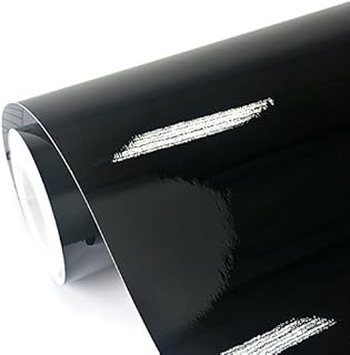 Rouleau de papier adhésif vinyle noir brillant tech wrap, taille 11,5" x 60