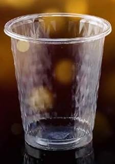 Gobelets transparents decorate line diamond - 8 oz | paquet de 25