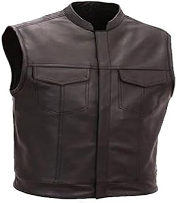 Bikers gear sons of anarchy biker gilet en cuir, gilet de motard