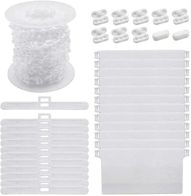 Accessoires pour stores verticaux the white shop, 12 cintres supérieurs verticaux de 89 mm, 10 lattes de poids inférieures, 10 m de chaîne inférieure et 10 maillons de chaîne. DIAYTAR COTE D'IVOIRE est la destination de choix pour les consommateurs ivoiriens qui cherchent à acheter des produits en ligne. La boutique en ligne généraliste propose plus de 300 000 références de produits de haute qualité à des prix abordables. Les clients peuvent profiter d'une expérience d'achat en ligne sécurisée et pratique, ainsi que d'une livraison rapide et fiable sur le site de DIAYTAR COTE D'IVOIRE.