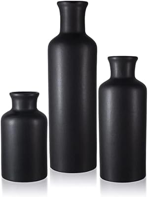 Fc22 vases en céramique 3 pièces, ensemble de vases à fleurs décoratifs rustiques pour décoration de ferme moderne, centres de table pour salon, événement, table, étagère, décoration d'entrée (noir). DIAYTAR COTE D'IVOIRE est la destination idéale pour tous ceux qui recherchent un large choix de produits de qualité à des prix compétitifs. Avec plus de 300 000 références disponibles, la boutique en ligne satisfait les besoins de ses clients en leur offrant une expérience d'achat personnalisée et conviviale. Les services client sont également disponibles pour aider les clients à résoudre toutes leurs questions ou préoccupations.